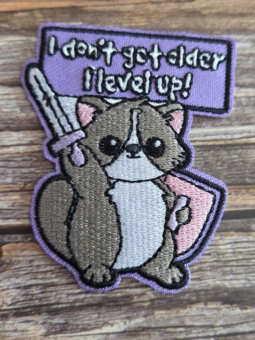 I Don't Get Older I Level Up Y2k Cute Gamer Squirrel Video Game Iron On Patch.